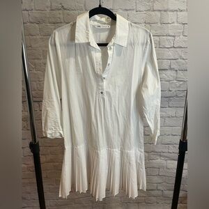 Zara White Long Sleeve Dress